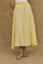 Tie Detail Gathered Skirt Yellow