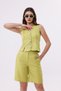 Women's Summer V-Neck Buttoned Lined Vest & Pocket Shorts - 8