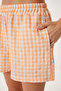 Checkered Blouse Shorts Woven Suit Oranj Lfk0016 - 5