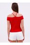Women's Off Shoulder Halter Neck Crop Blouse – Cotton Summer Model (4 Color Options) - 4