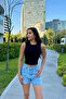 Women's Lycra Zero Sleeve Crop Tank Top - 8