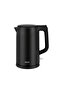 1.7L Black Electric Kettle, Fast Boil 1800W, Double Wall Design, Auto ShutOff, 360° Base - 2