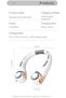 YU WELL Mini Wearable USB Neck Fan Long-lasting Battery Portable Lightweight Powerful Winds (White, - 5