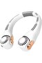 YU WELL Mini Wearable USB Neck Fan Long-lasting Battery Portable Lightweight Powerful Winds (White,