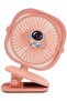 YU WELL Portable Rechargeable Desk Fan, Folding Fan Adjustable Speeds, 2 Level of Brightness LED Lig