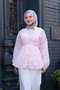 Women's Front Pleat Detail Voile Shirt Pink - 3