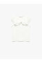 Ruffle Detailed Sleeveless Baby Collar Blouse