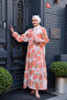 Women's Tree Patterned Dress Orange - 4