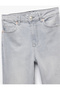 High Waist Slim Fit Button Pockets Spanish Leg Crop Jean Pants - Flare Jeans - 6