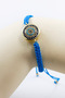 Dark Turquoise Colored Elevator Gold Zircon Stone Evil Eye Bracelet, Gift Bracelet - 3