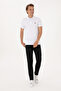 Men's Slim Fit Polo Neck White Basic T-Shirt 50310669-Vr013 - 4