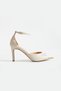 Women's Genuine Leather Heeled Shoes Beige - 2