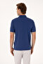 Men's Regular Fit Light Navy Blue Polo Neck Textured T-Shirt 50300127-Vr059 - 5