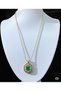 Elegant Stone Detailed Gold Color Steel Necklace - 4