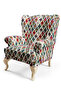 Traditional Baklava Patterned Digital Printed Upholstery Seat Fabric. High Quality Non-Stretch Fabric - 4