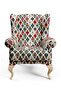 Traditional Baklava Patterned Digital Printed Upholstery Seat Fabric. High Quality Non-Stretch Fabric - 2