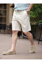 Comfortable Fit Elastic Waist Linen Shorts - 2