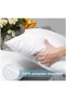 Sleep EZ Compressed Set of 4 Microfiber Pillow for Home, Hotel, Guest, Standard, White, 48W x 70L cm - 3