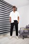 Men's Slim Fit Jogger Pants Double Leg High Quality Line Pattern Fabric Lycra - 4
