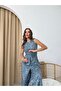 Patterned Flared Belted Design Jumpsuit - 3