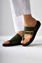 Enisa Khaki Flip Flops Women's Slippers - 7