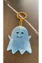 Turquoise Blue Colored Gold Accessory Ghost Shape Keychain Handmade Epoxy Gift - 4
