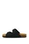 Mendy Lth Fx Buckled Side Written Suvet Nubuck Slippers - 3