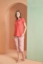 Women's Pink Capri Pajamas Suit 27051 - 2