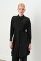 Stylish Tunic with Accessories and Asymmetric Detail Black - 3