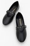 Women's Single-Piece Buckle Ballerina Ballerina Black - 5