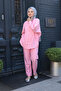 Women's Single Pocket Detail Double Suit Pink - 4