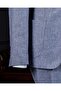 Italian Style Slim Fit Mono Lapel Jacket Pants Suit Navy Blue T14369 - 5