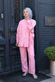 Women's Single Pocket Detail Double Suit Pink - 2