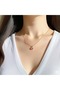Elegant Gold Chain Pink Stone Women's Necklace - 2