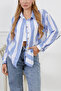 Striped Casual Long Sleeve Shirt - 4