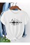 Musical Note Music Rhythm Printed Cotton Combed White T-Shirt
