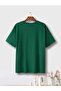 Snake Heart Graphic Printed Cotton Combed Green T-Shirt - 2