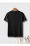 Snake Heart Graphic Printed Cotton Combed Black T-Shirt - 2