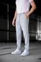 Men's Gray Relaxed Fit Side Pockets Elastic Waist Lace up Jogger Pants - 6