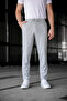 Men's Gray Relaxed Fit Side Pockets Elastic Waist Lace up Jogger Pants