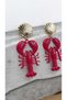Gold Detail Small Lobster Earrings