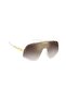 Flaglab 16 Mask Sunglasses Gold over Burgundy Gradient Mirrored Uv400 Protected Glass - 3