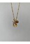 Oyster Detailed Letter and Evil Eye Necklace