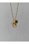 Oyster Detailed Letter and Evil Eye Necklace