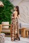 Yellow Color Halter Neck Stone Detailed Silk Dress - 4