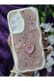 Samsung Galaxy A17 Compatible Stylish Phone Case with Heart-Shaped Pink Glitter Pearls and Ribbon Detail - 6