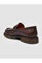 100% Genuine Leather Brown Buckle Men's Casual Shoes - 5