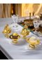 6-Piece Abs Decorative Gold Plated Sugar Bowl Bowl 6-Piece Macaron Holder Coffee Side Presentation Bowl Turkish Delight Bowl - 2