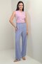 Women's Elastic Waist Pocket Pleated Palazzo Trousers