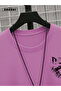 Scary Wolf Printed Cotton Men's Pink T-Shirt-Black Shorts Set - 4